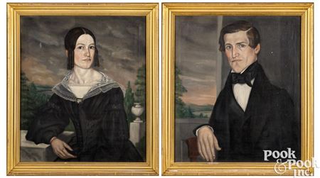 Pait of portraits of Noah and Mary Eastman of New Hampshire