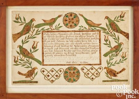 Fraktur birth certificate