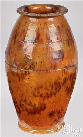 Redware vase or crock