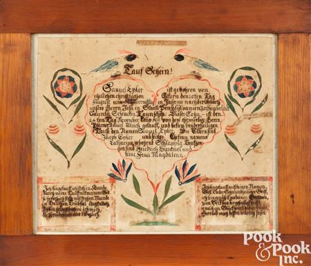Fraktur birth certificate