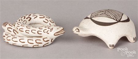 Acoma Indian pottery animals