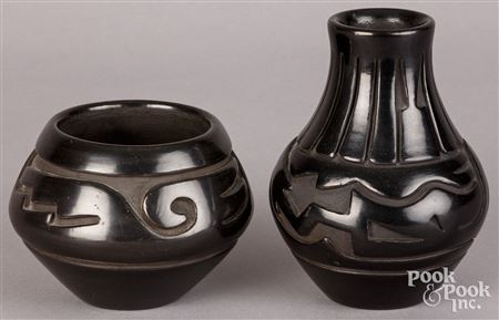 Blackware pottery pieces