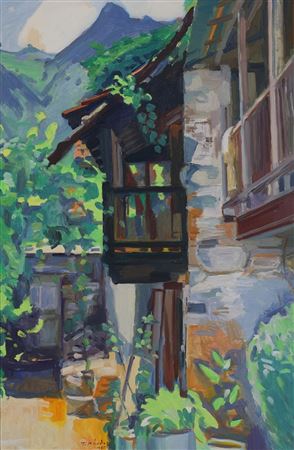 Sample artwork by Tilemahos Kanthos (1910 - 1993), known for painting, stage design - View similar artists and auction records