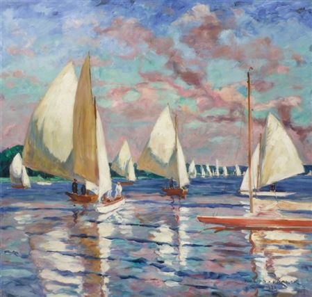 Segelboote auf dem Wannsee. 1923. by Philipp Franck - Auction record, sale price, and art valuation. Compare with similar artists and explore comparable artworks.