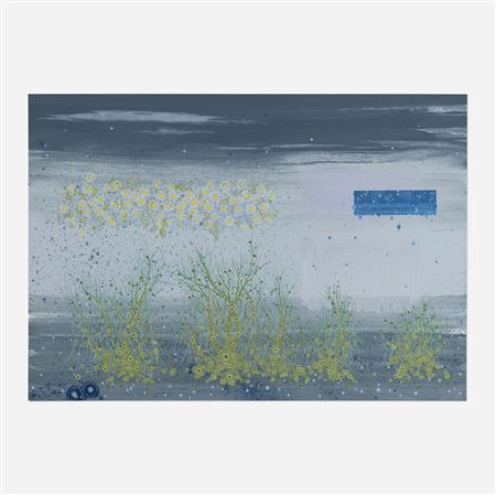 Flores en la neblina