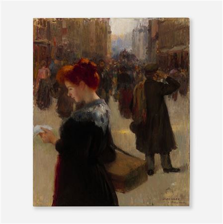 Untitled (Red-Headed Woman) by Jules Adler - Auction record, sale price, and art valuation. Compare with similar artists and explore comparable artworks.
