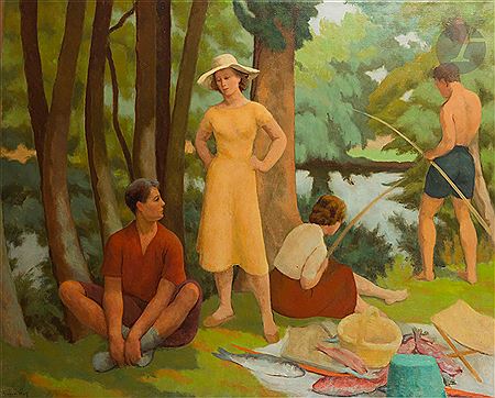 The Fishing Party by Jacques Wolf - Auction record, sale price, and art valuation. Compare with similar artists and explore comparable artworks.