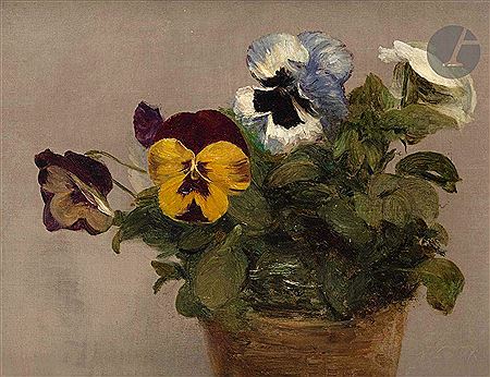 Pansies in a Pot
