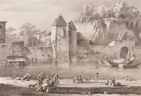 View of the old door of Vaise in Lyon, 1787