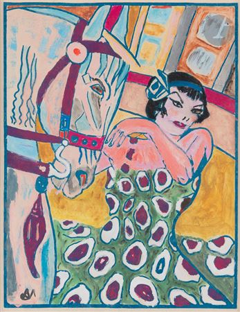 The Green Squire, ca. 1913 by Alexis Merodack-Jeaneau - Auction record, sale price, and art valuation. Compare with similar artists and explore comparable artworks.