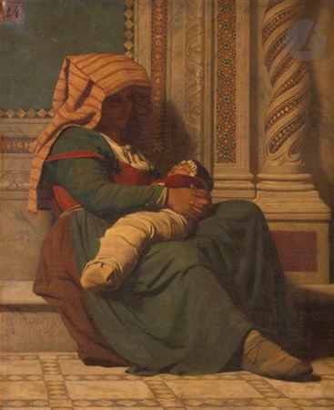 A young Roman woman and her child