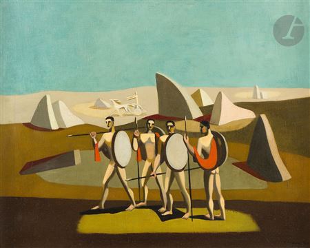 Sample artwork by Vera Pagava (1907 - 1988), known for abstract painting and drawing, figures, portraits and landscape sketches - View similar artists and auction records