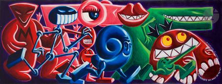 Sample artwork by Herve Di Rosa (Born 1959), known for mod cartoon painting - View similar artists and auction records