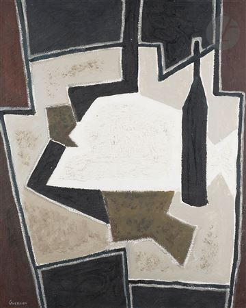 Still life with bottle by Georges Jouve