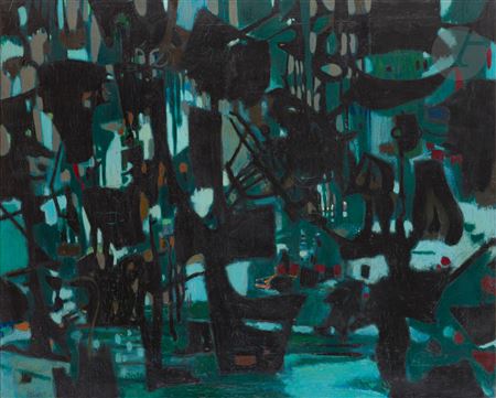 Le Val noir, 1955 Oil on canvas Signed and dated lower l
