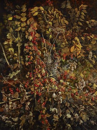 November Hedgerow, 1988 by Peter Newcombe - Auction record, sale price, and art valuation. Compare with similar artists and explore comparable artworks.