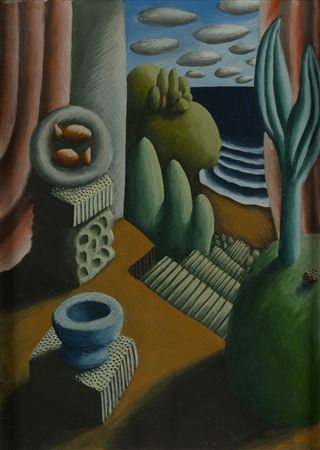 Fish Plate on Plinth at the Coast, 1988;