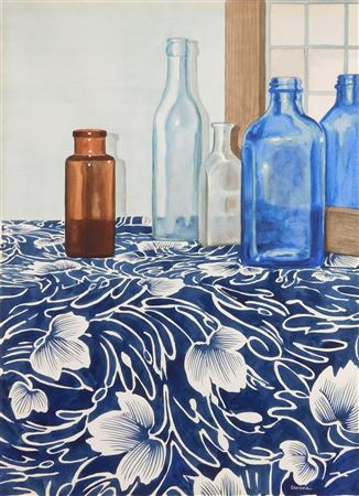 Still-Life of Bottles