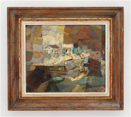Abstracted Village by Francis Meyers - Auction record, sale price, and art valuation. Compare with similar artists and explore comparable artworks.