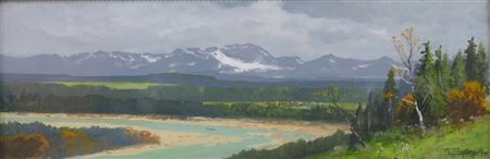 Voralpenlandschaft, „Blick von Icking aufs Isartal“ by Fritz Splitgerber - Auction record, sale price, and art valuation. Compare with similar artists and explore comparable artworks.
