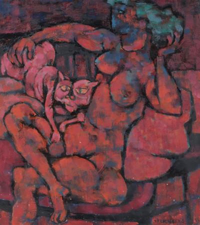 Woman with Cat, 1956