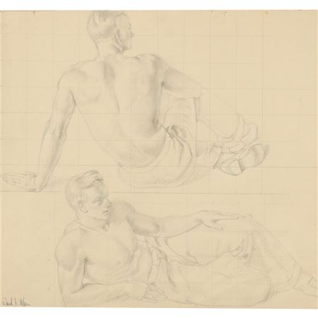 Reclining Male Figure Study