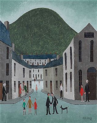 Figures on Ebenezer Street, Swansea
