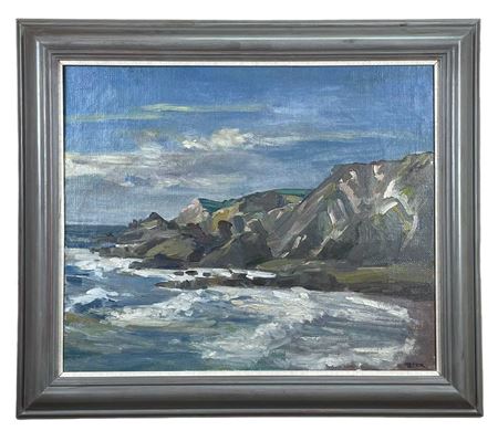 Cliffs above waves