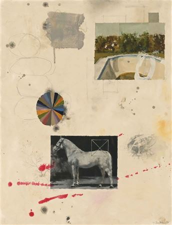 Study with Horse and Empty Pool