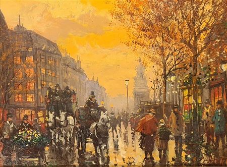 Place de la République at night by Karoly Szert - Auction record, sale price, and art valuation. Compare with similar artists and explore comparable artworks.