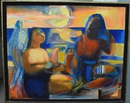 Two women by Louis Caillaud D'angers - Auction record, sale price, and art valuation. Compare with similar artists and explore comparable artworks.