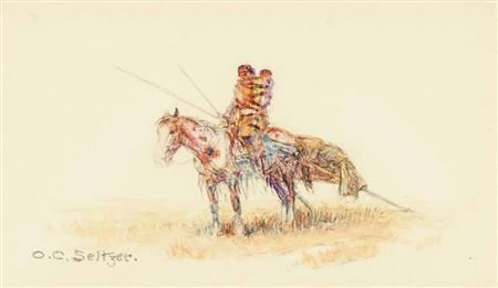Indian and Horse Travois