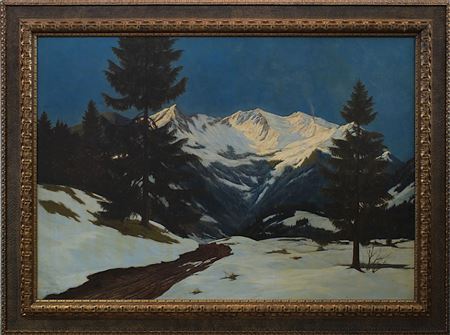 Winter landscape in the Alps