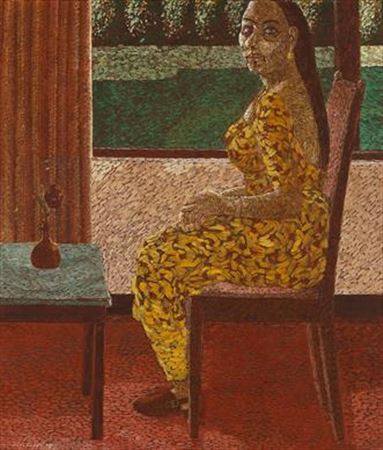 Sample artwork by D LN Reddy (Born 1949), known for figurative painting - View similar artists and auction records