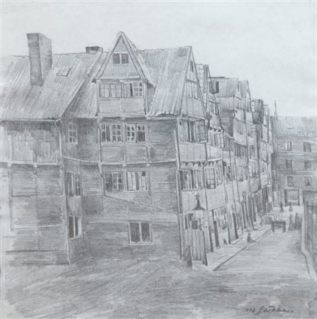 "Between the bakery and the Michaeliskirche"