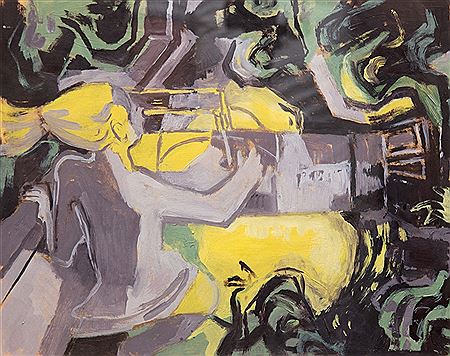 MALERIN MIT PALETTE