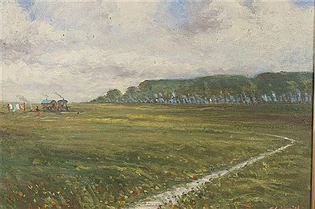 Gypsy encampment on the Curragh