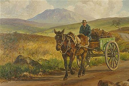 Horse and cart on a roadway