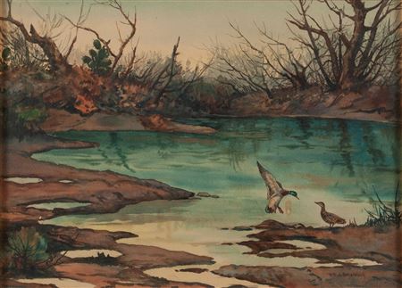 Landscape with Two Ducks