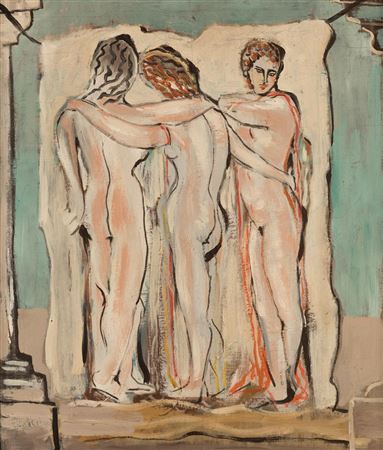The three graces, 1927 by Jose Moreno Villa - Auction record, sale price, and art valuation. Compare with similar artists and explore comparable artworks.