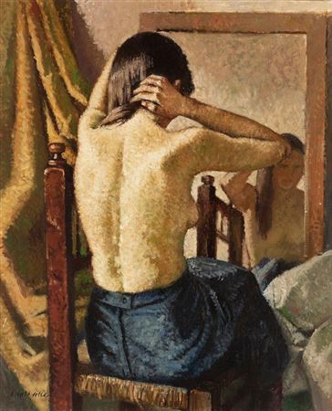 "Figura reflectida al mirall". by Manuel Ricart Serra - Auction record, sale price, and art valuation. Compare with similar artists and explore comparable artworks.