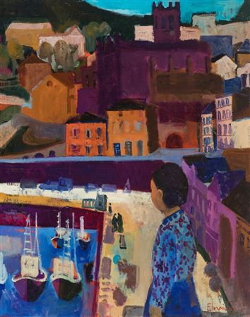 “In front of the fishing port”.