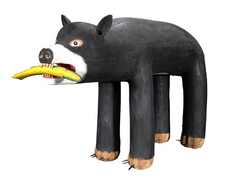 Black Bear With Trout