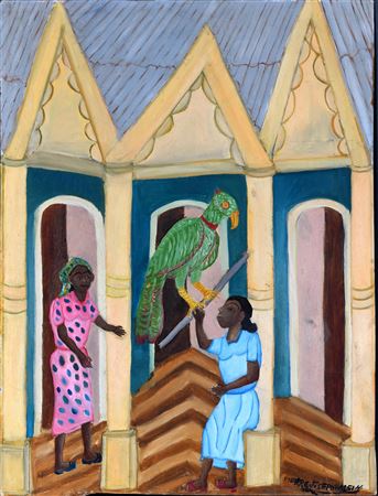 Ladies With Parrot