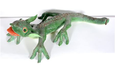 Open Mouth Green Lizard by Minnie Black - Auction record, sale price, and art valuation. Compare with similar artists and explore comparable artworks.