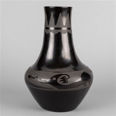 Blackware Vase by Maria & Santana Martinez - Auction record, sale price, and art valuation. Compare with similar artists and explore comparable artworks.