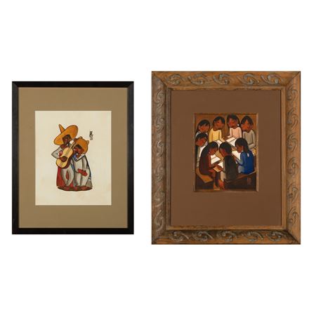 Untitled (Mariachis), 1941 + Untitled (Study Group), 1941