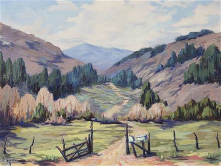 Southwest Mountain Scene with Trail