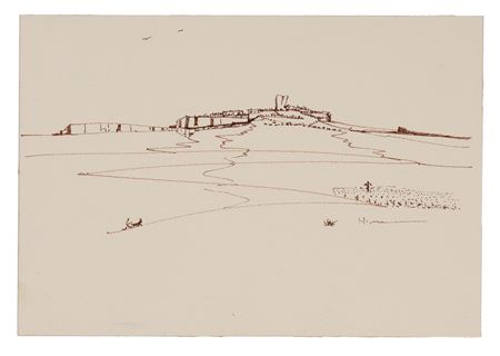 Village with Cornfield, Original #37