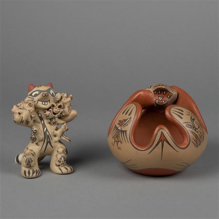A Pair: Coyote Storyteller & Turtle Bowl
